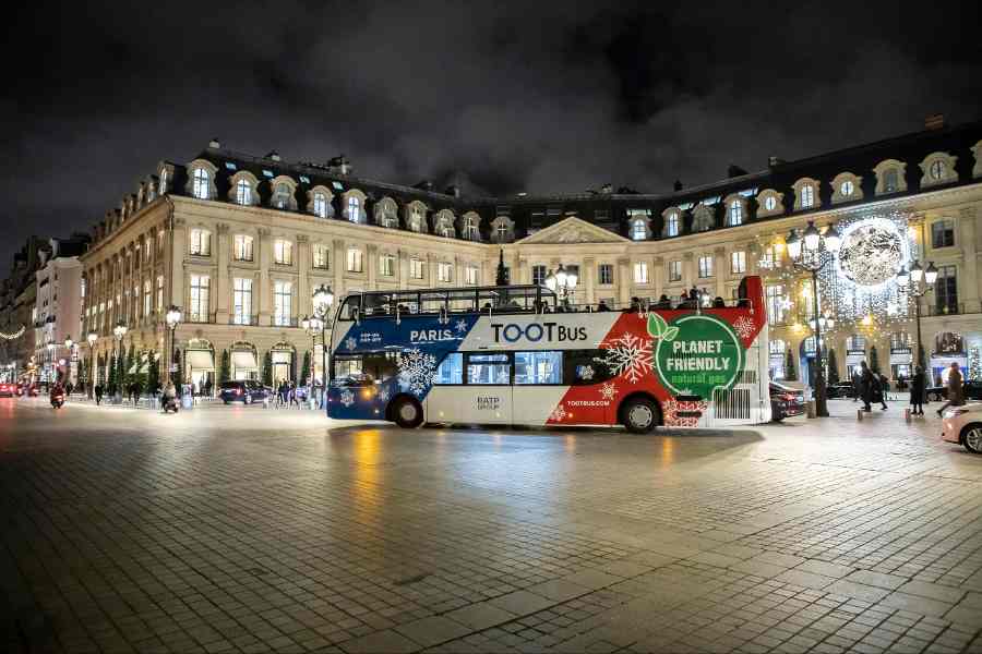 Tootbus illuminations de Noël à Paris