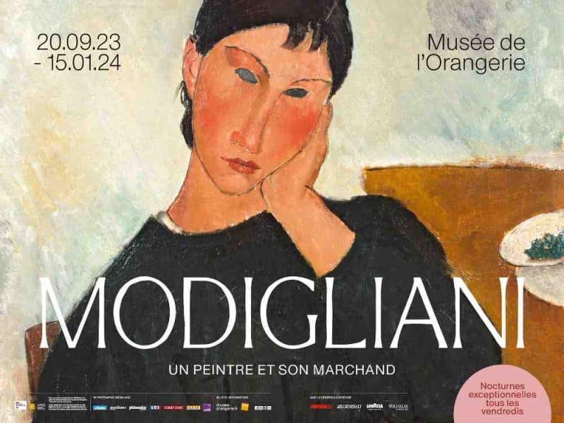 EXPO Amedeo Modigliani A Painter And His Dealer   Affiche Exposition Modigliani Orangerie Paris 2023 800x600 